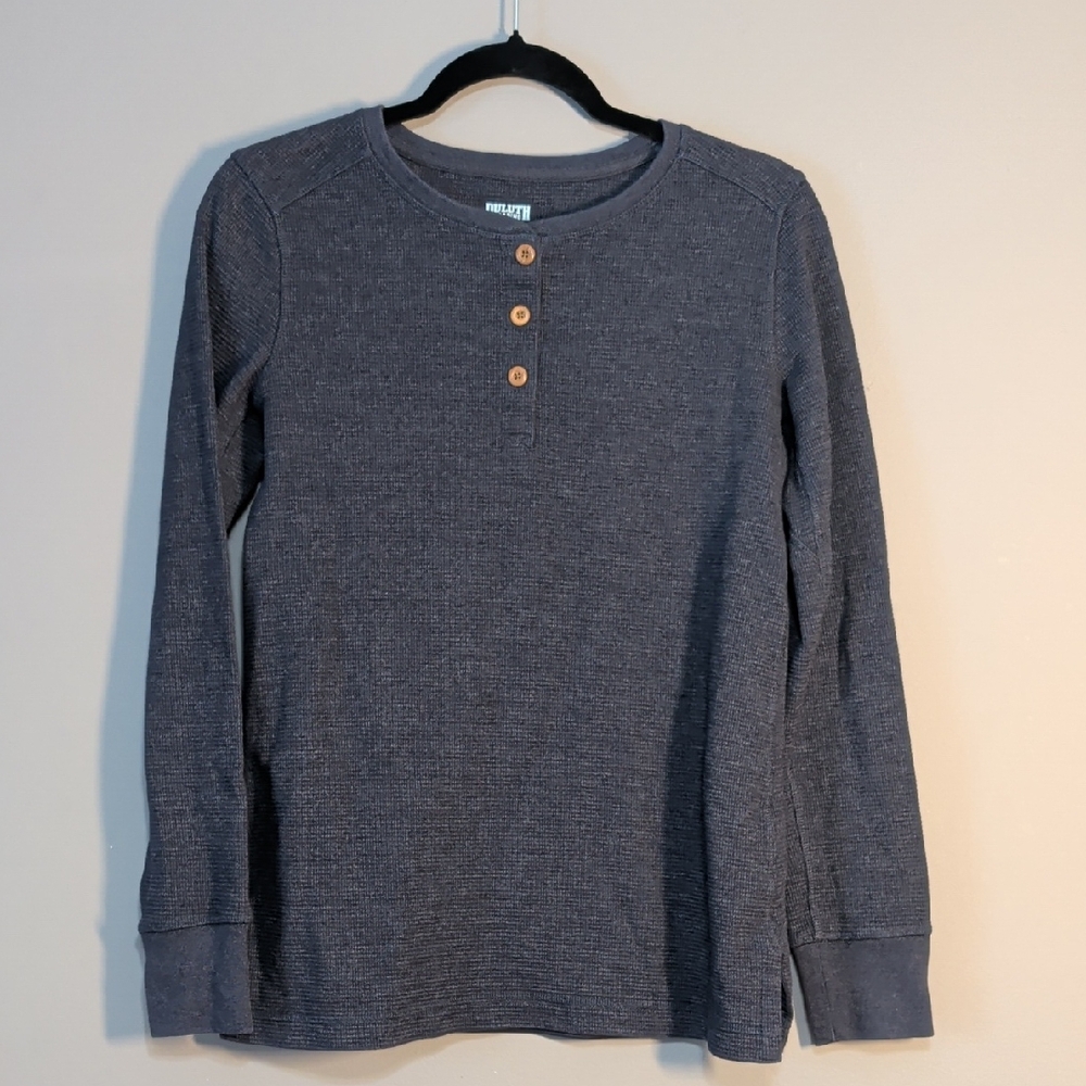 Duluth Women's Small Blue Long Sleeve Henley Thermal Shirt